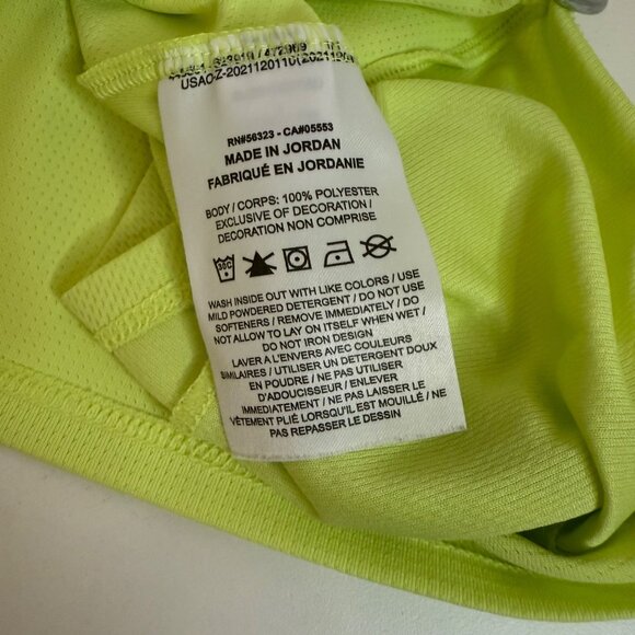 Nike Dri-Fit Neon Yellow Crop Racerback Tank Top Womens L - Picture 8 of 8